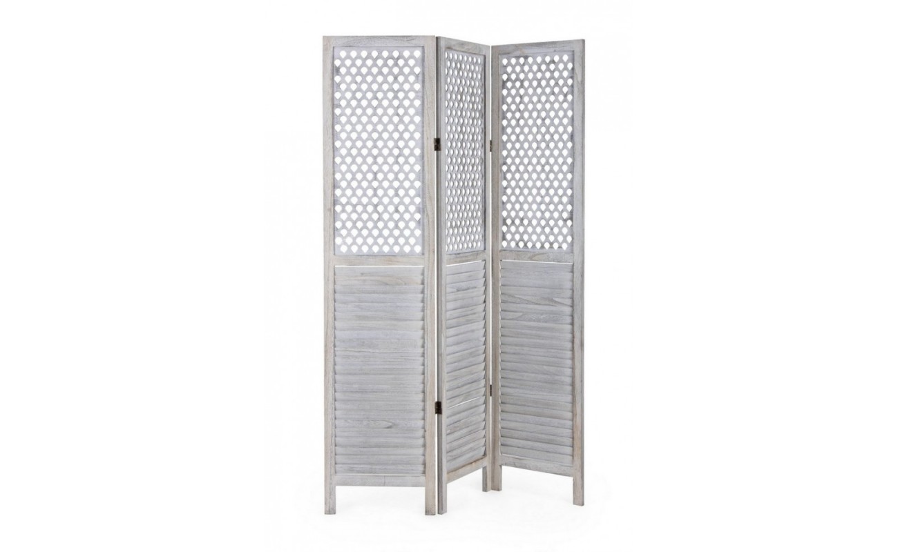 BIOMBO 3HOJA HOLE BLAN ENVEJ 120X170