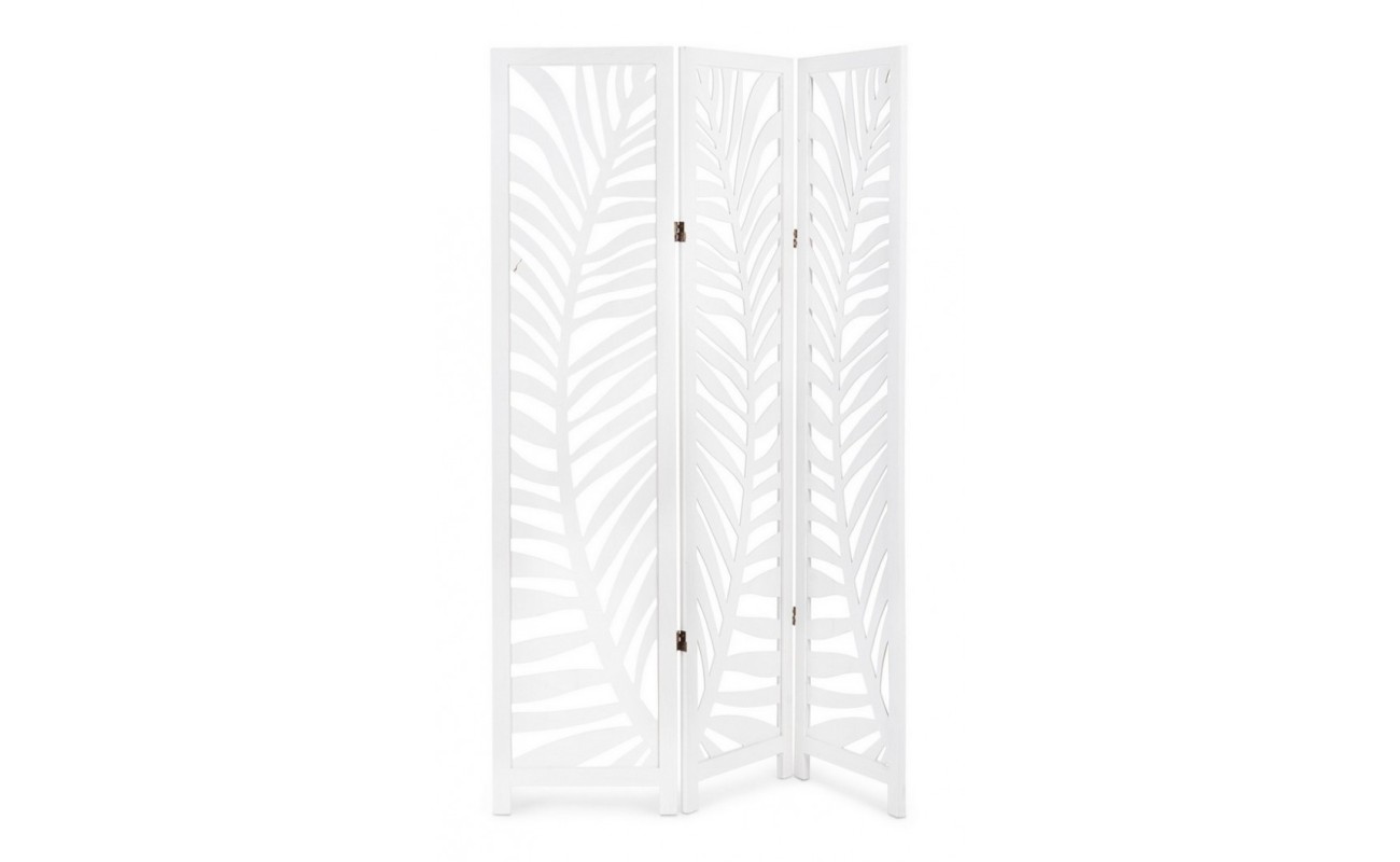 BIOMBO 3HOJAS FELCE BLANCO 120X170