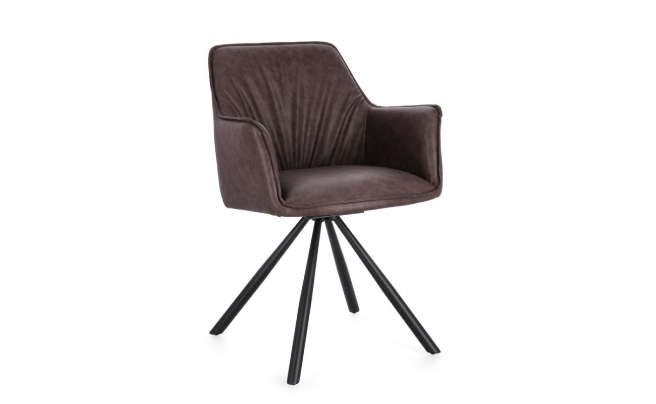 SILLA C-R GIRAT. BREVAL MARRÓN OSCURO