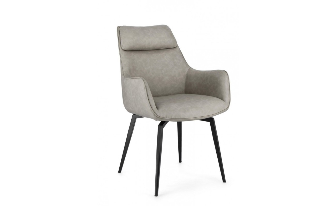 SILLÓN LAWRENCE PU GRIS PALOMA