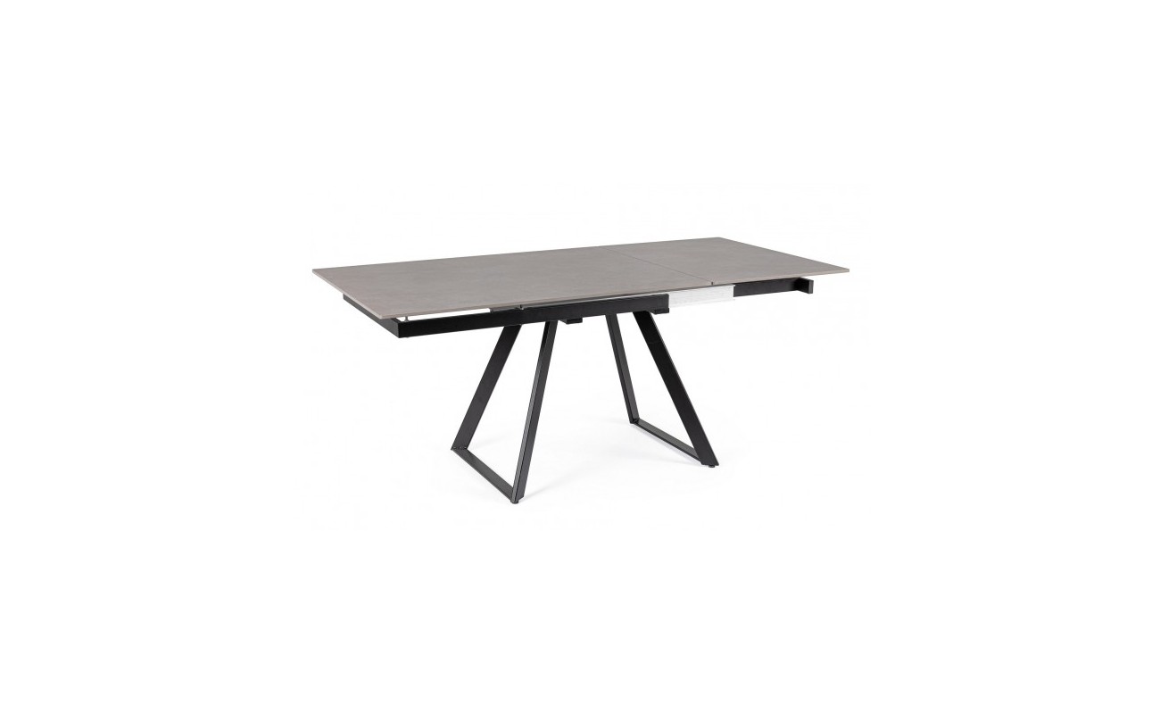 MESA EXT. REETA 120/180X90 NEGRO/GRIS