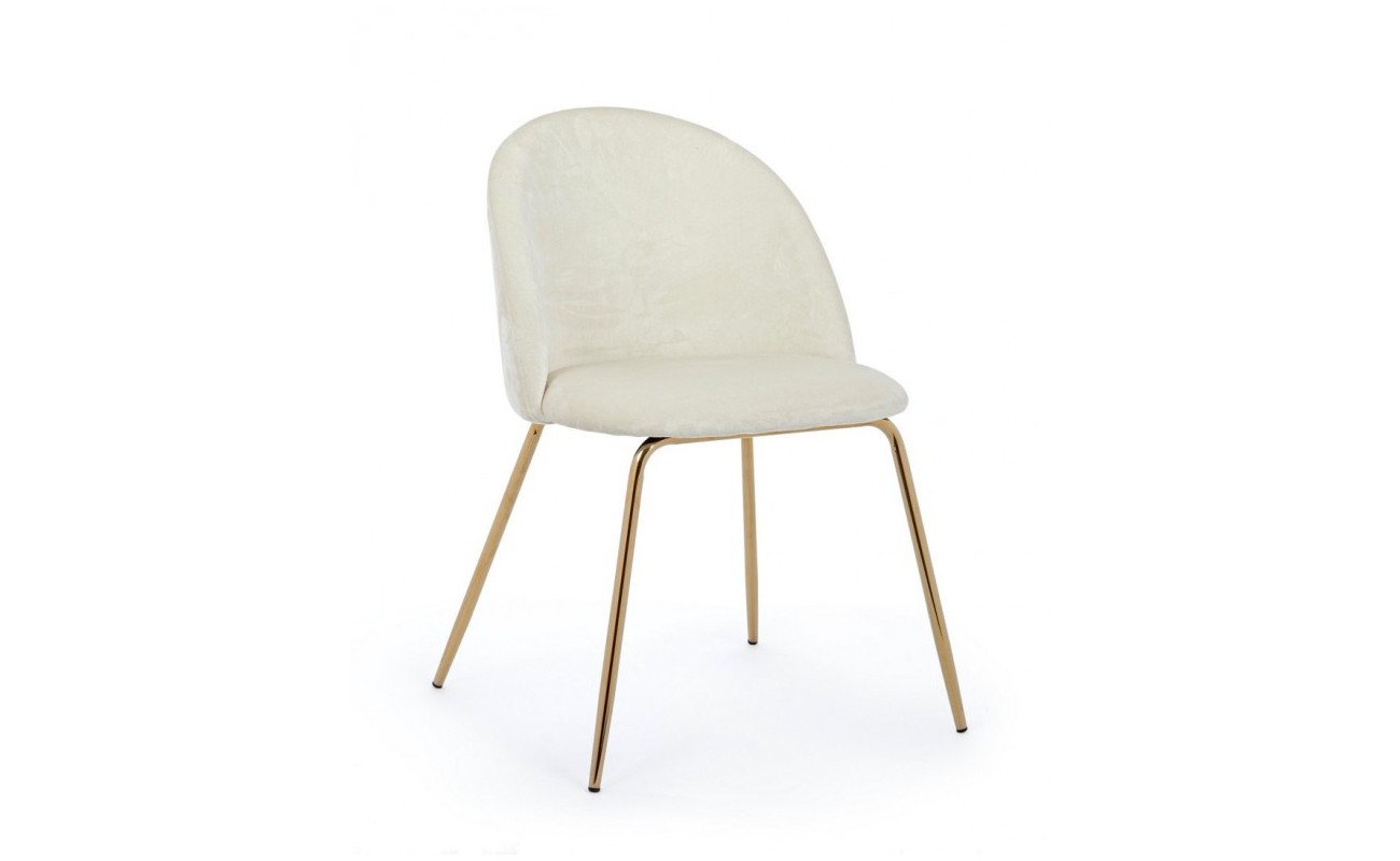 SILLA TANYA TERCIOPELO BLANCO