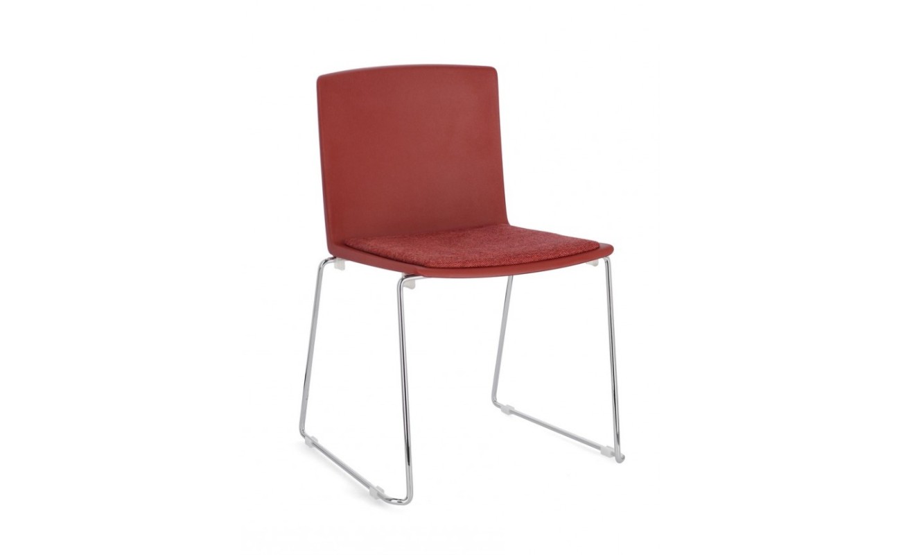 SILLA GIULIA CROMO/ROJO