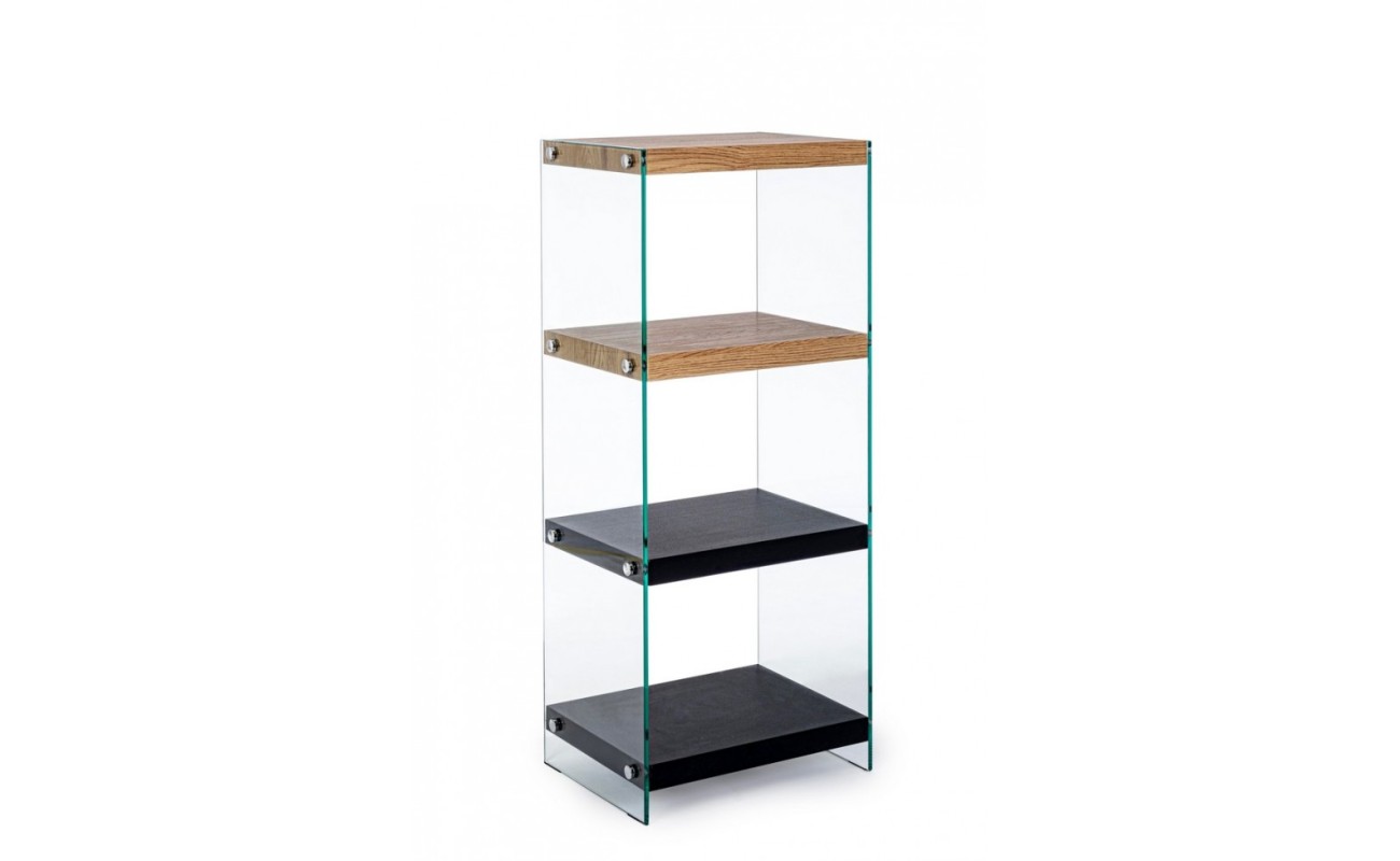 LIBRERÍA 4P LINE WOOD NEGRO