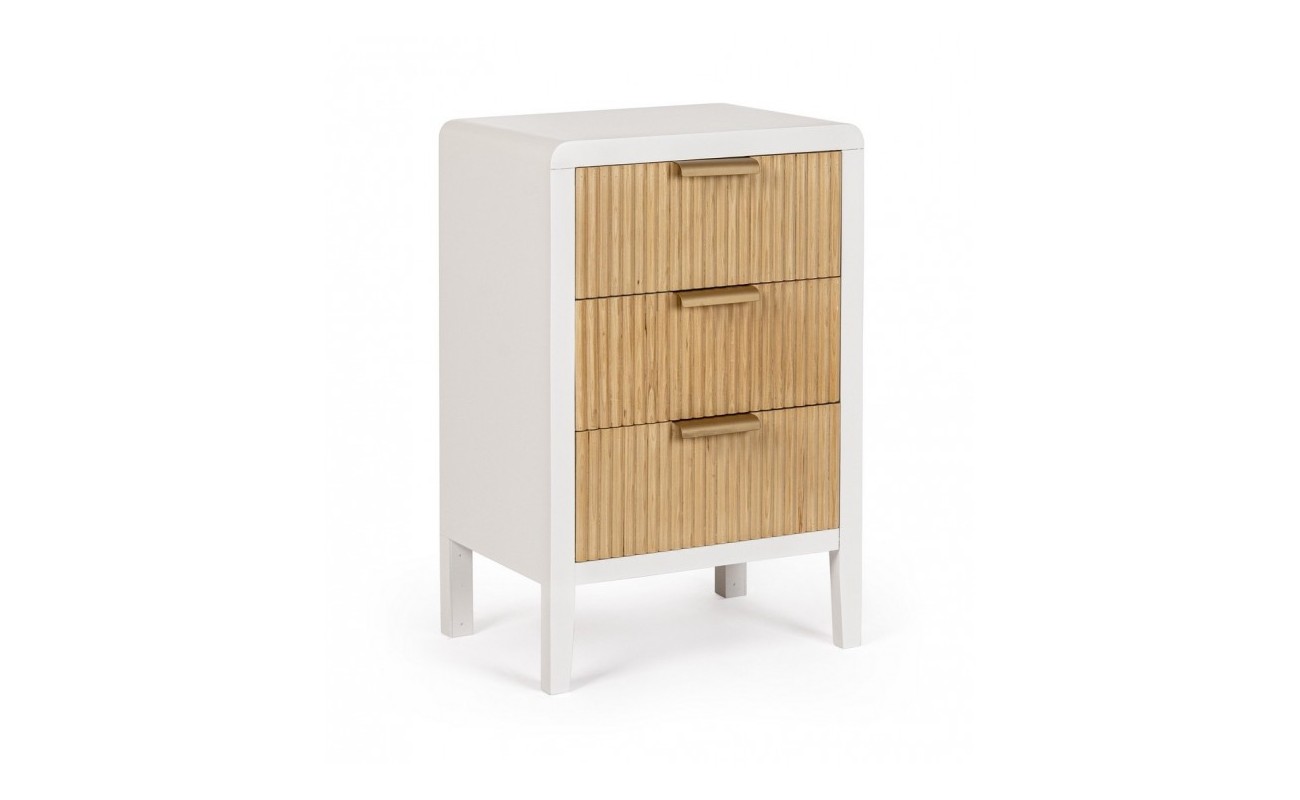 CAJONERA 3CAJ CHARLEY BLA-NAT 40X62H