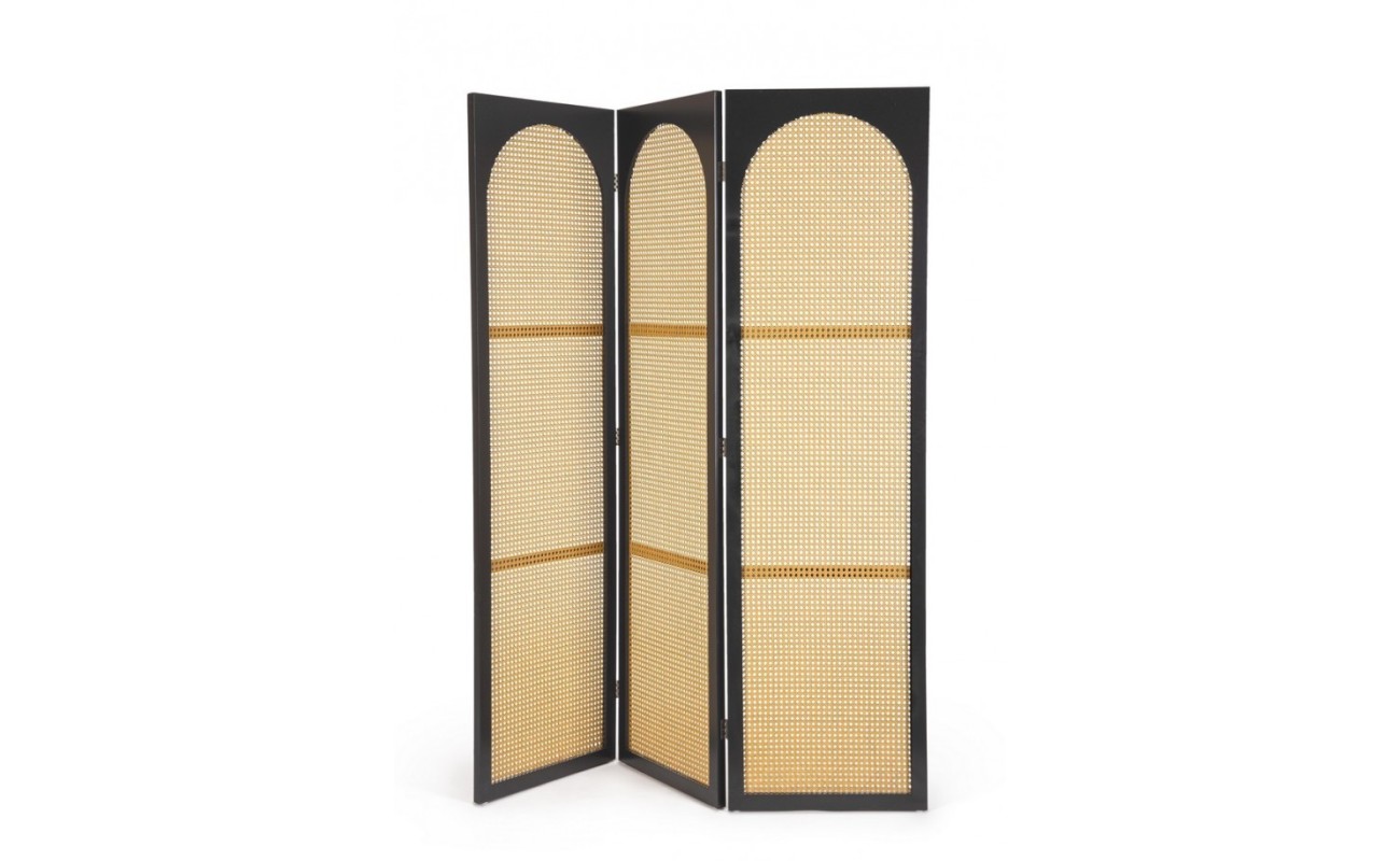 BIOMBO 3 PANELES JOSINE NEGRO 150X180