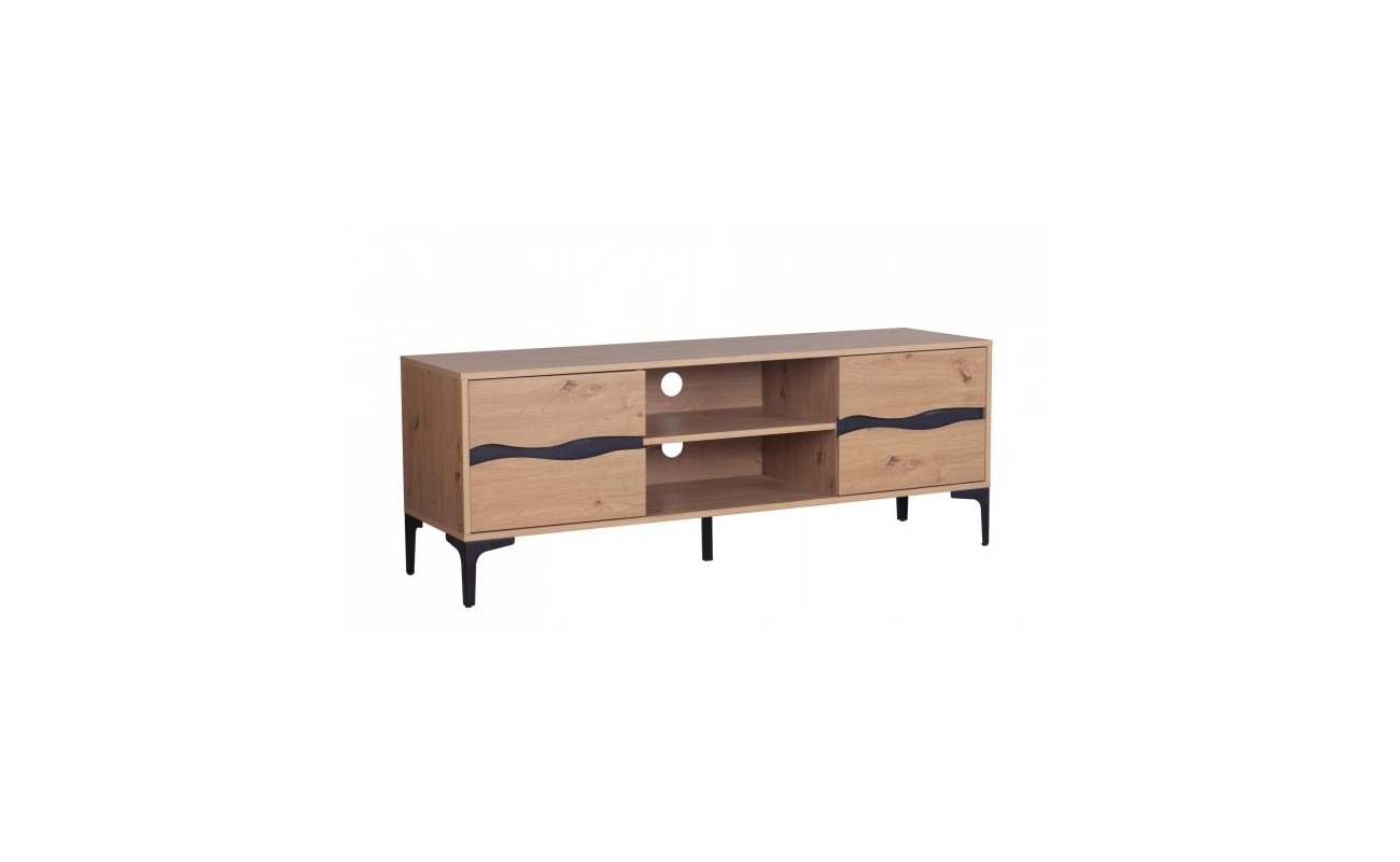 MUEBLE TV 2P MELYS NATURALE-NEGRO