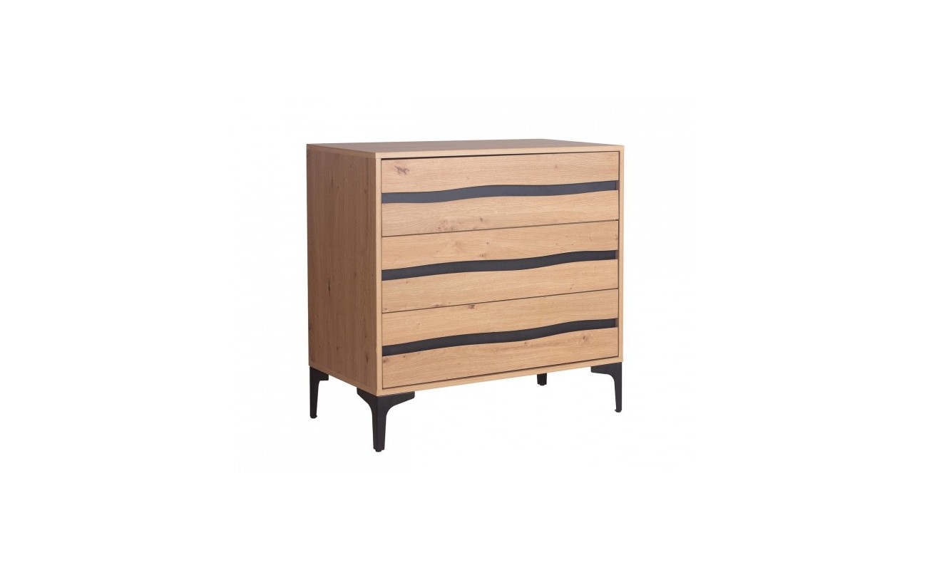 CAJONERA 3CAJ MELYS NAT-NEGRO 80X78H