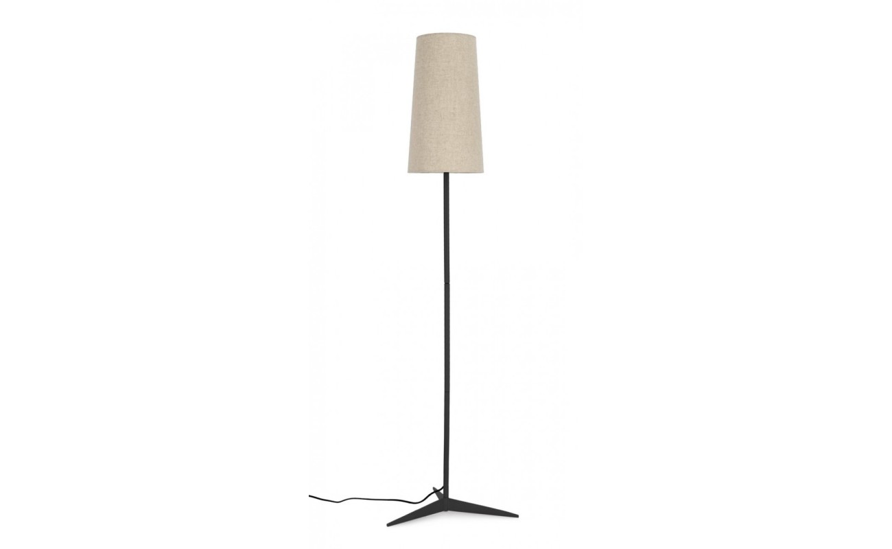 LÁMPARA DE PIE ASSAM NEGRO BEIGE H171