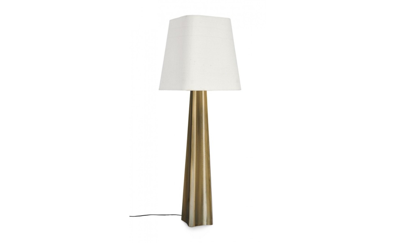 LÁMPARA DE PIE TRIPURA ORO/BLANCO H151