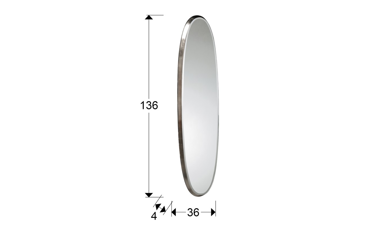 ARIES-ESPEJO OVAL136X36 PLATA