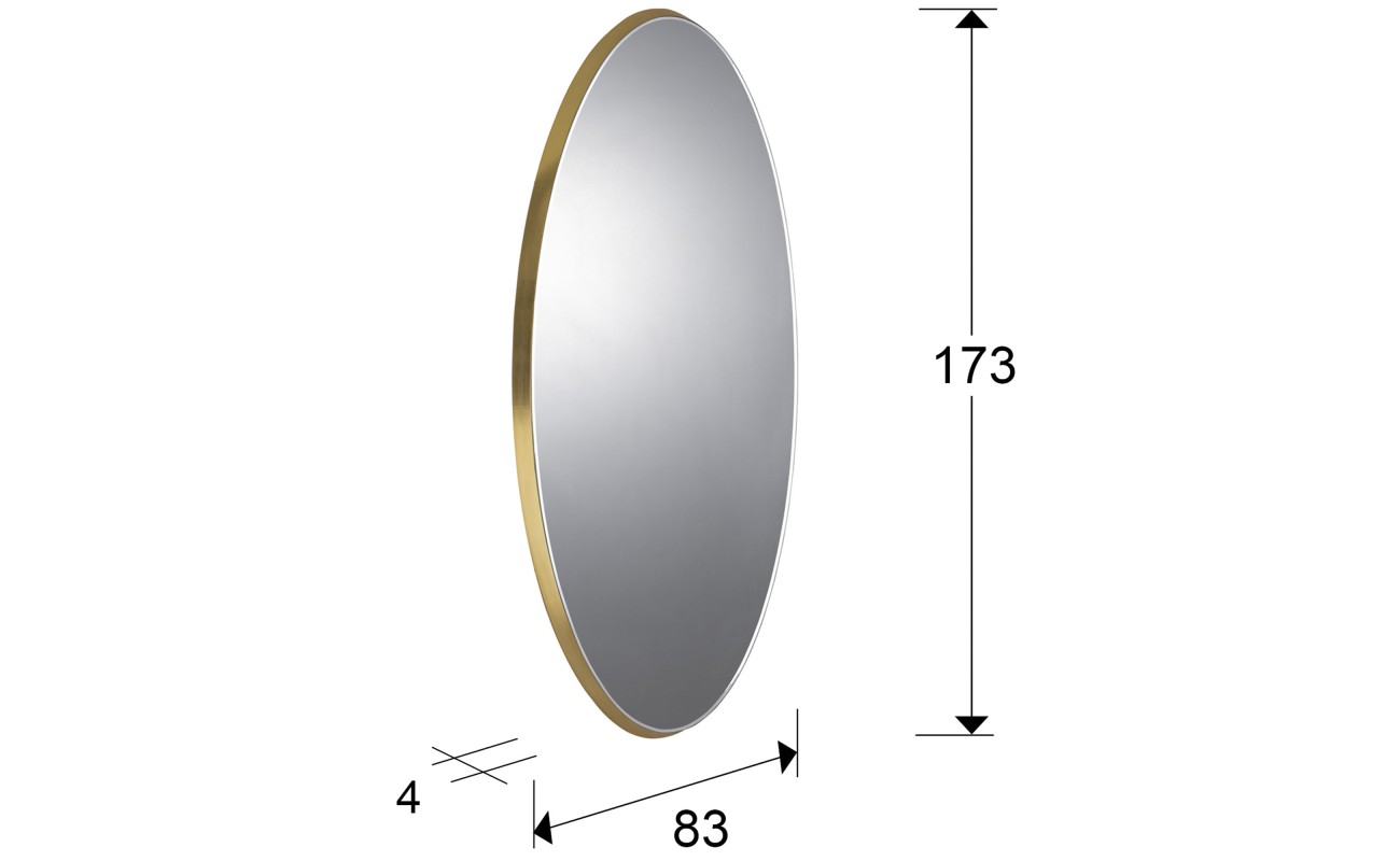 ARIES-ESPEJO OVAL 80X170 ORO