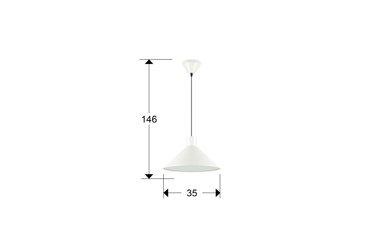 I3-CONO- LAMPARA 1L PERLA MATE
