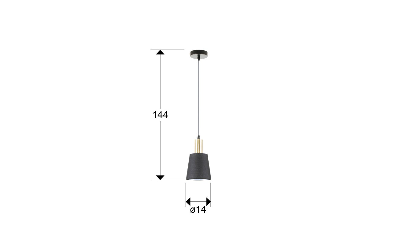 I3-GISELA-LAMPARA 1L NEGRO-LATON