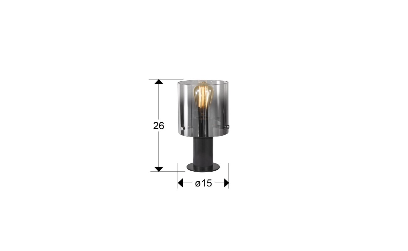 I3-VENIZE- SOBREMESA 1L NEGRO-SMOKE