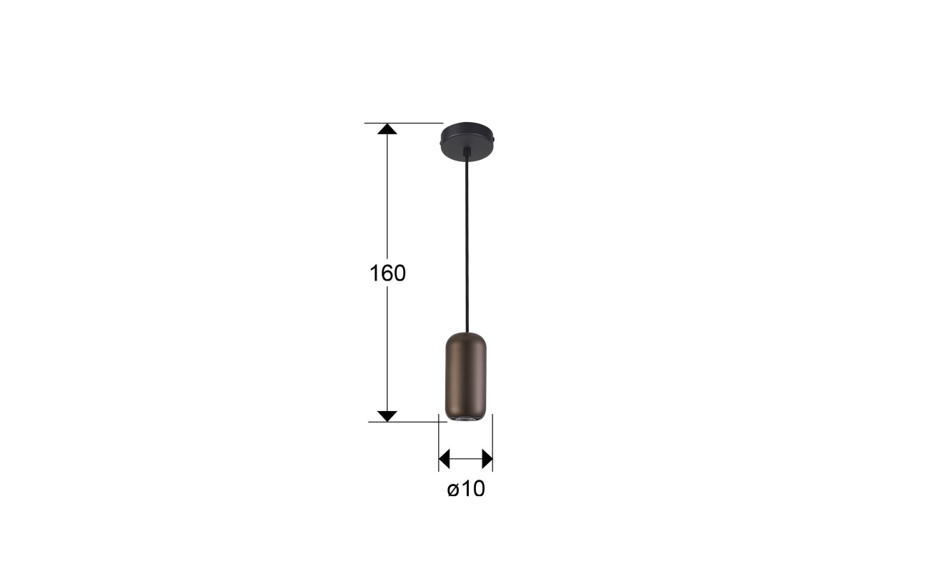 I3-NIMES- LAMPARA 1L NEGRO-MARRON