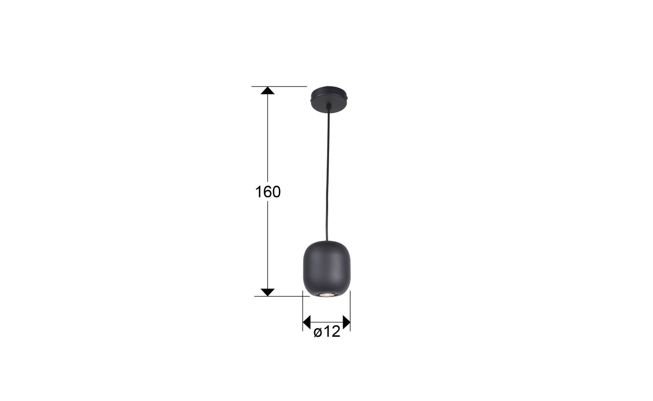 I3-NIMES- LAMPARA 1L NEGRO