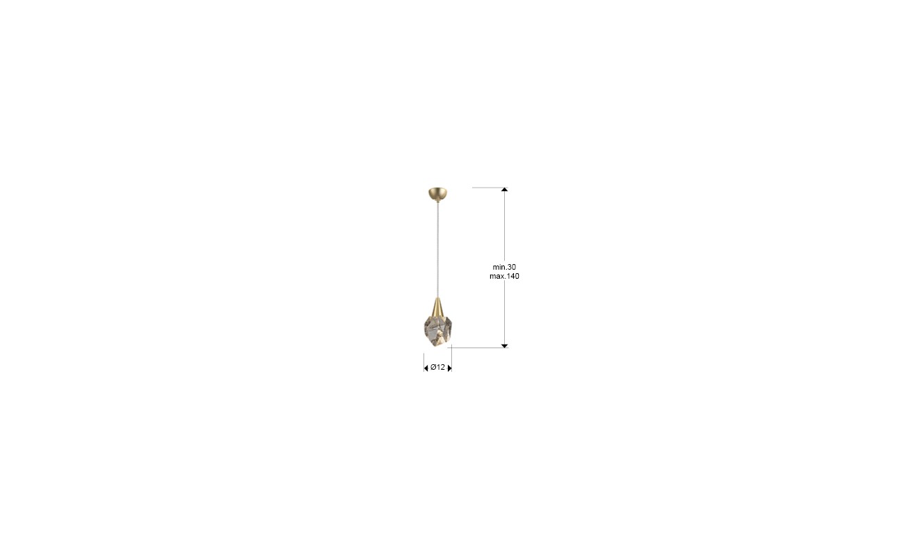 LAMPARA 1L·AQUARIA·ORO MATE