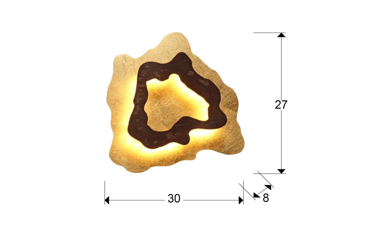 APLIQUE· HALO· OXIDO/PAN DE ORO