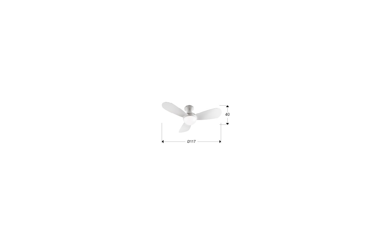 VITO- VENTILADOR BLANCO D117