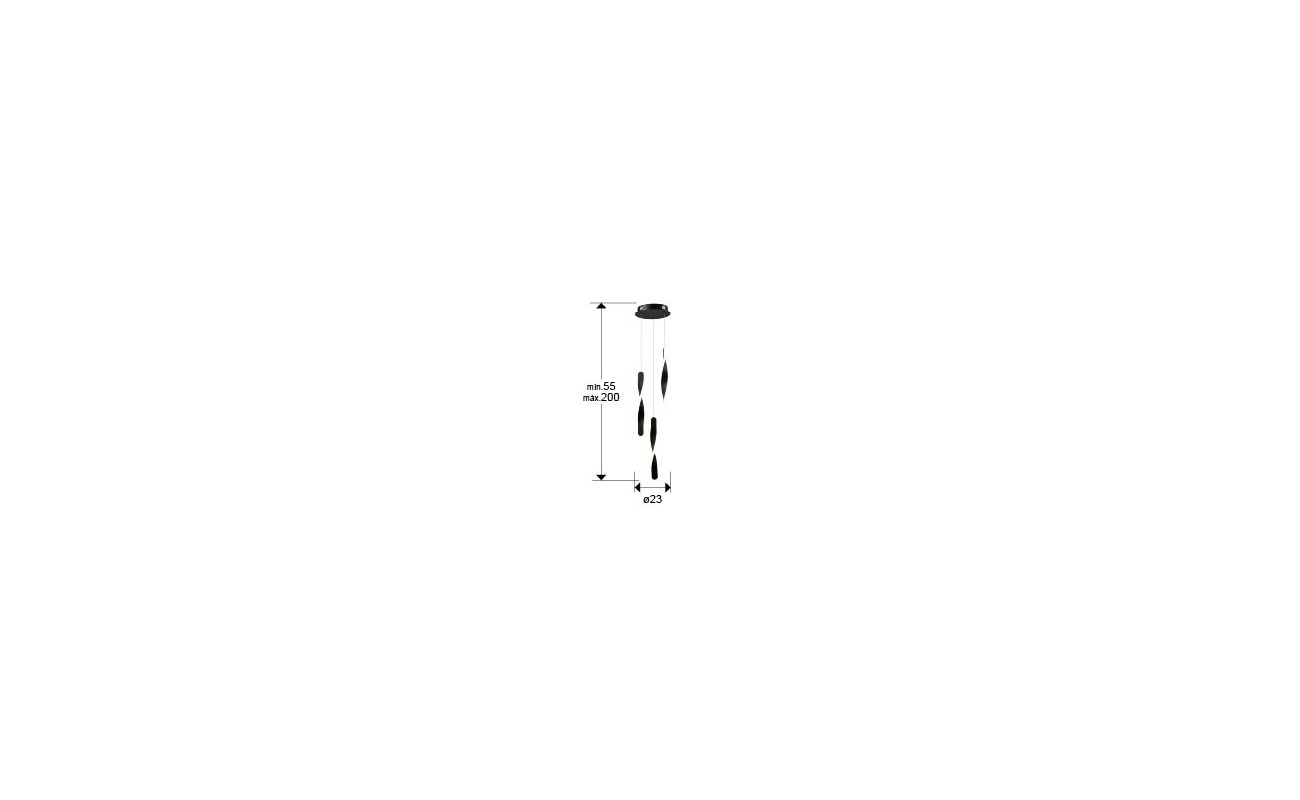 TWIST-LAMPARA 3L NEGRO