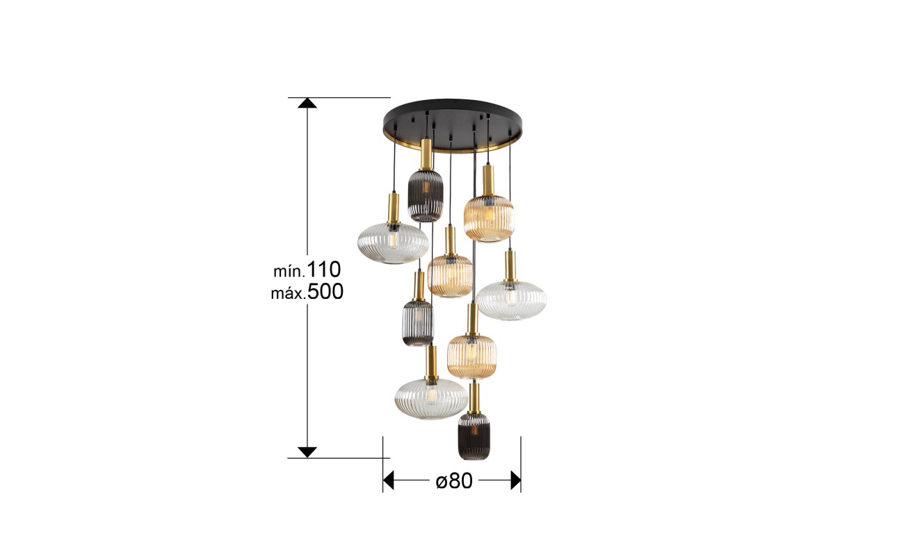 NORMA-LAMP 9L NEGRO-LATON H500