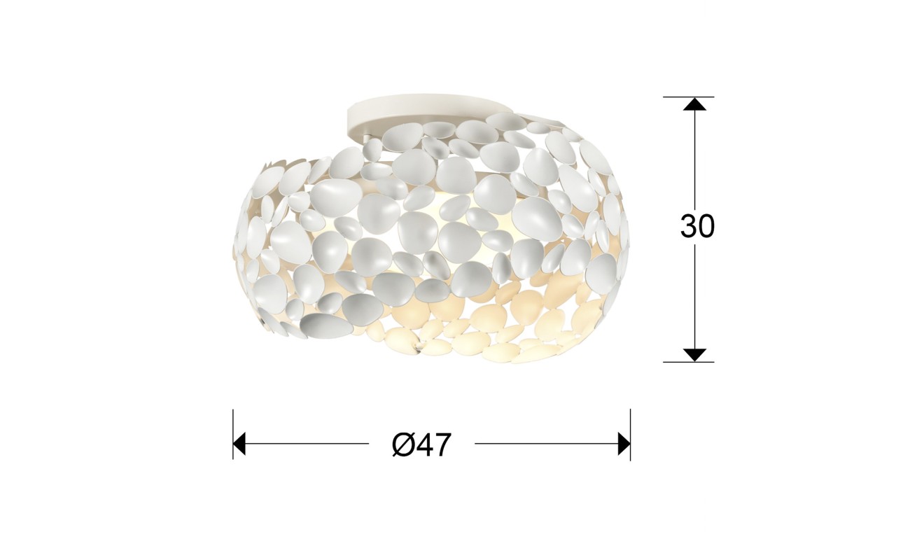 PLAFON 5L ·NARISA·Ø47 BLANCO