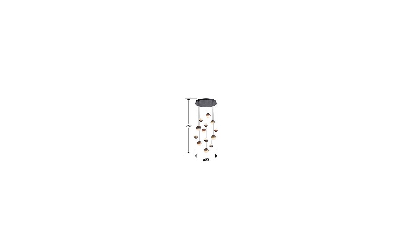 ORBES-LAMPARA 13L NEGRO/COBRE/LATON