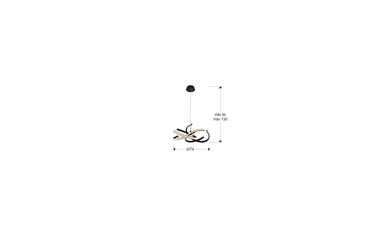 LAMPARA ·RING II· NEGRO 70Ø