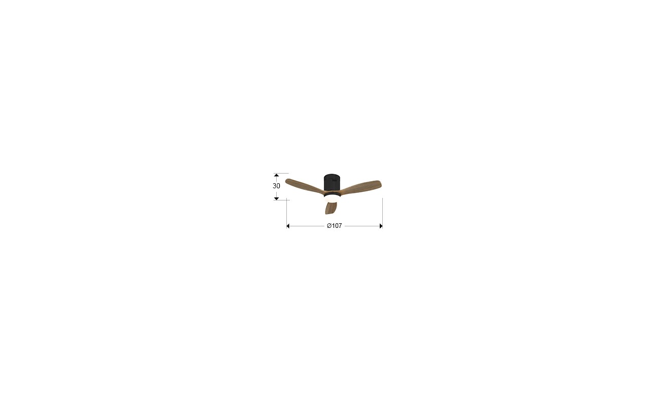 SIROCO MINI-VENTILADOR NEG/NOGAL DIM