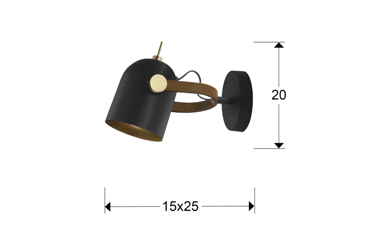 APLIQUE 1L·ADAME·NEGRO/ORO