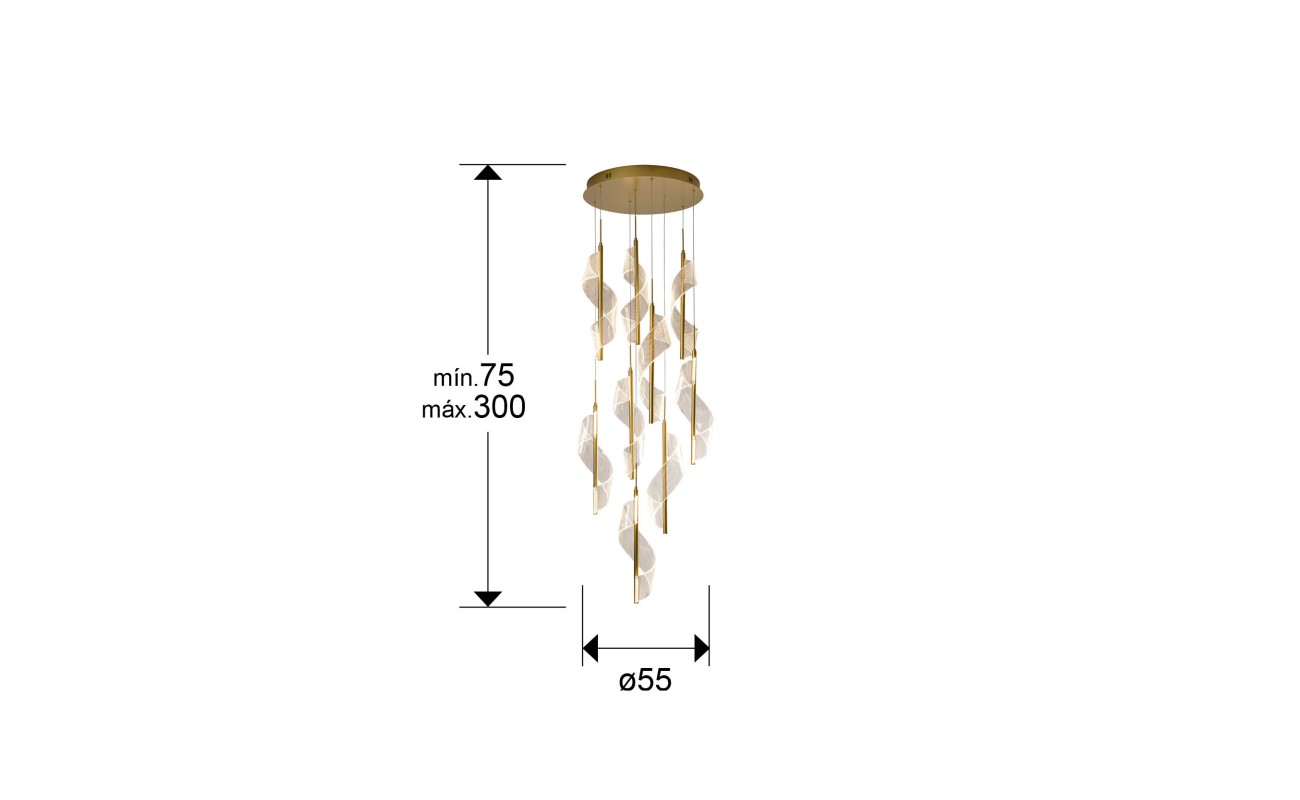 VELAS- LAMPARA 9L ORO DIMABLE