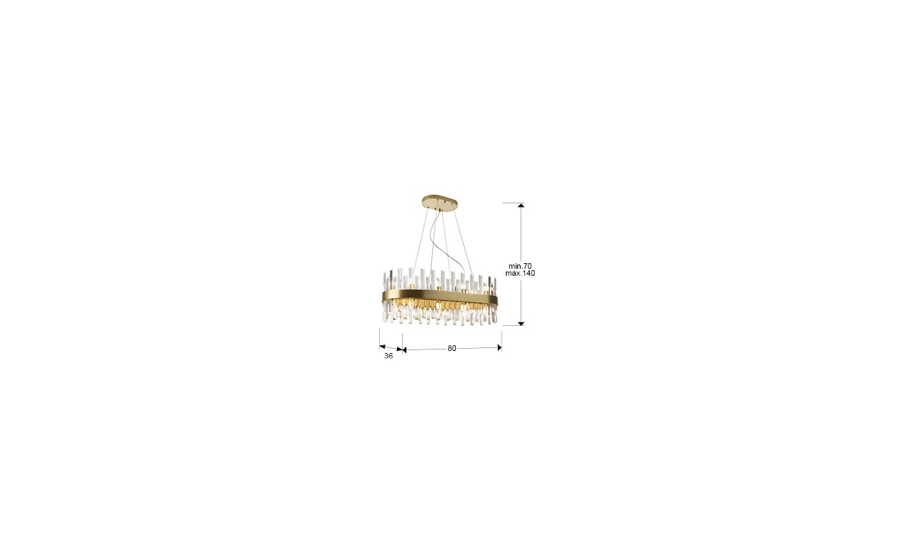 GRACE- LAMPARA 20L ORO OVAL