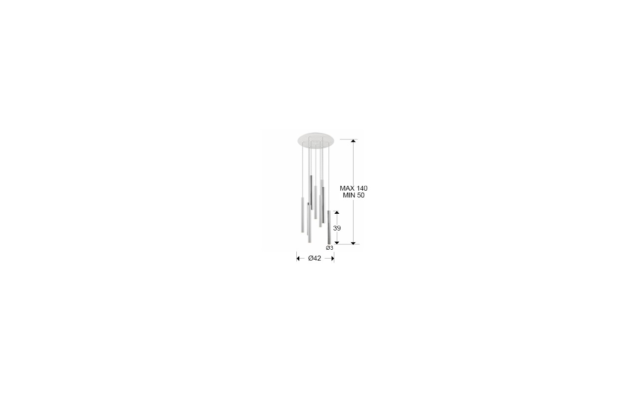 LAMPARA·VARAS· CROMO/BLANCO 9L