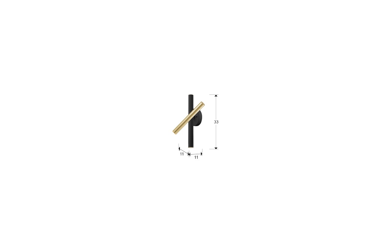 APLIQUE ·VARAS· ORO/NEGRO 3L