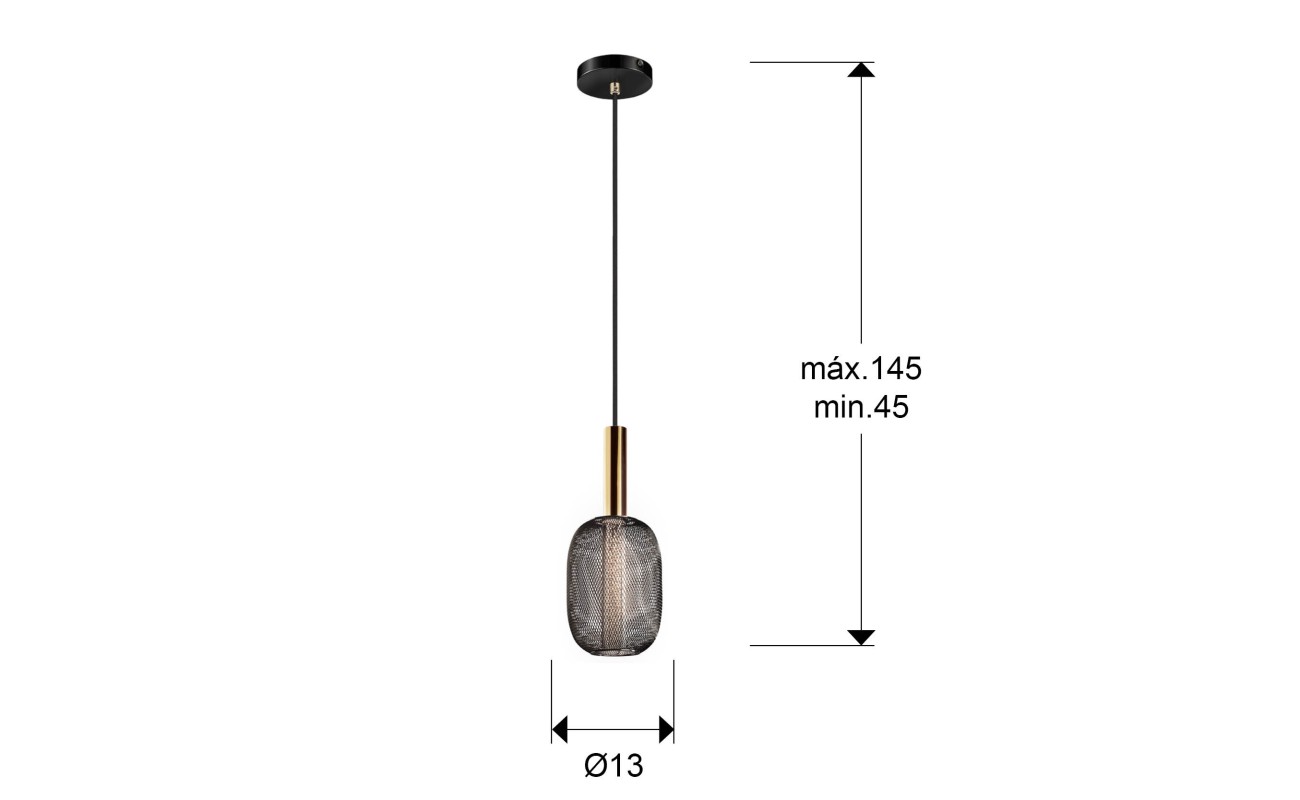 MICRON-LAMPARA 1L ORO/NEGRO