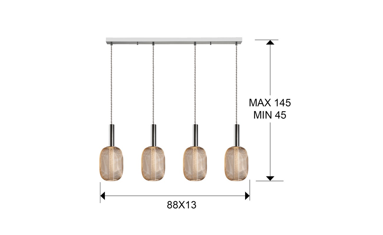 MICRON-LAMPARA 4L CROMO/ORO