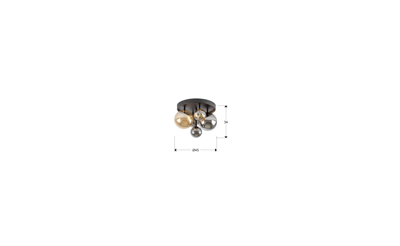 DARK-PLAFON 5L NEGRO-LATON
