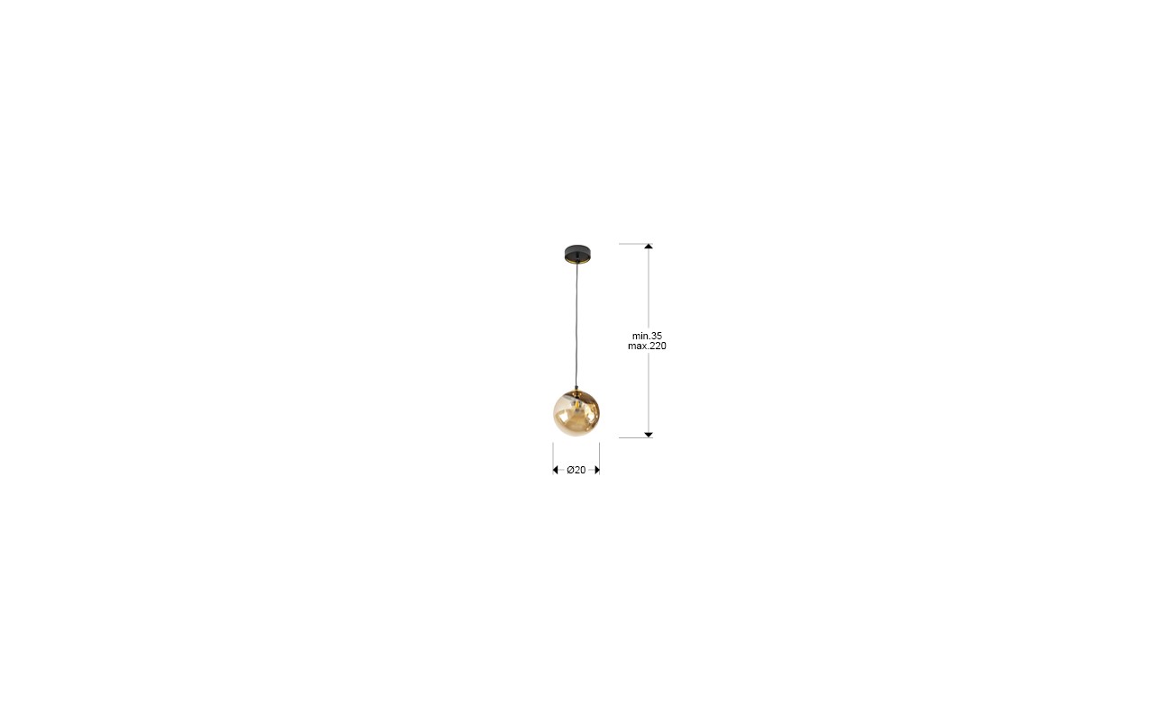 DARK-LAMPARA 1L 20D NEGRO-LATON