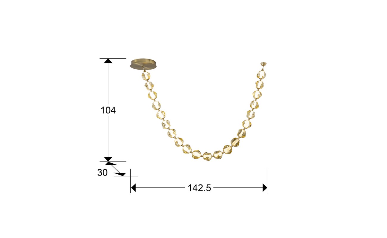 ZARIA II- LAMP 21L- BRONCE/AMBAR DIMABLE