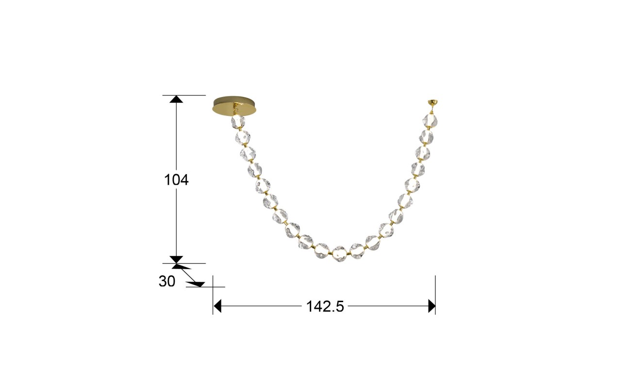 ZARIA II- LAMP 21L- ORO/TRANSP DIMABLE