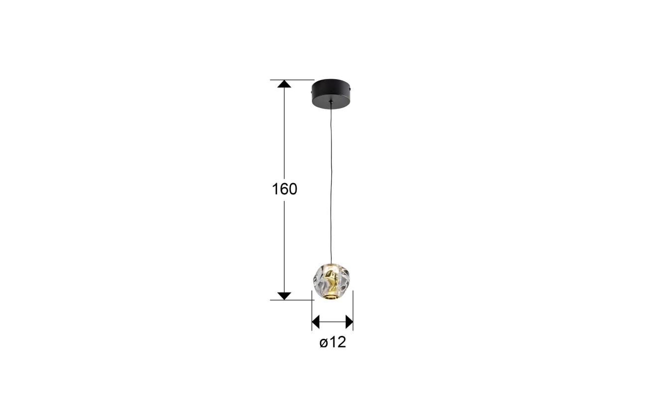 ZARIA- LAMP 1L- NEGRO/ORO/TRANSP