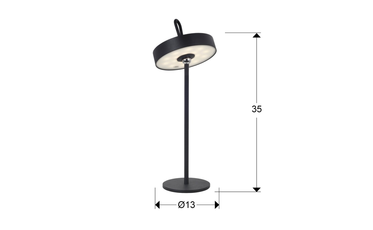 GONG- SOBREMESA LED NEGRO