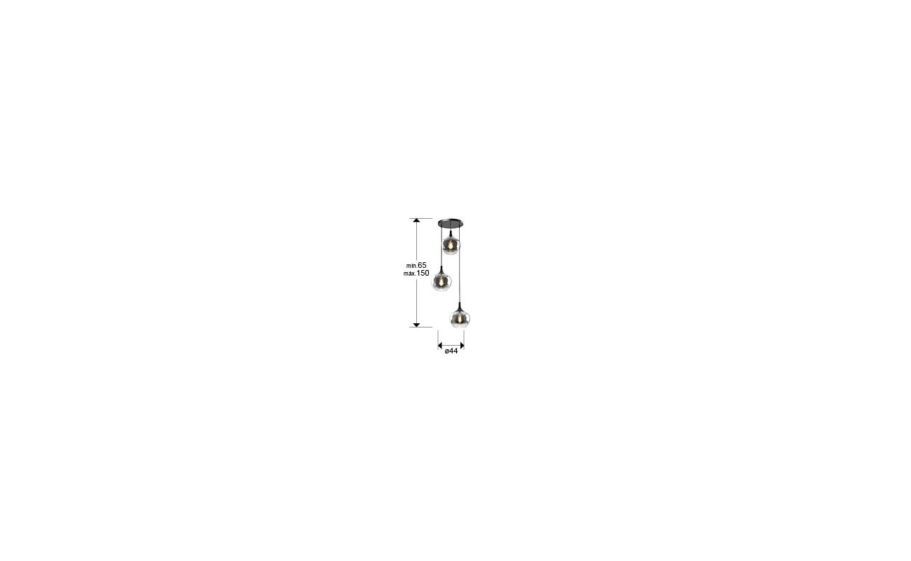 OPAZ-LAMPARA 3L NEGRO/SMOKE