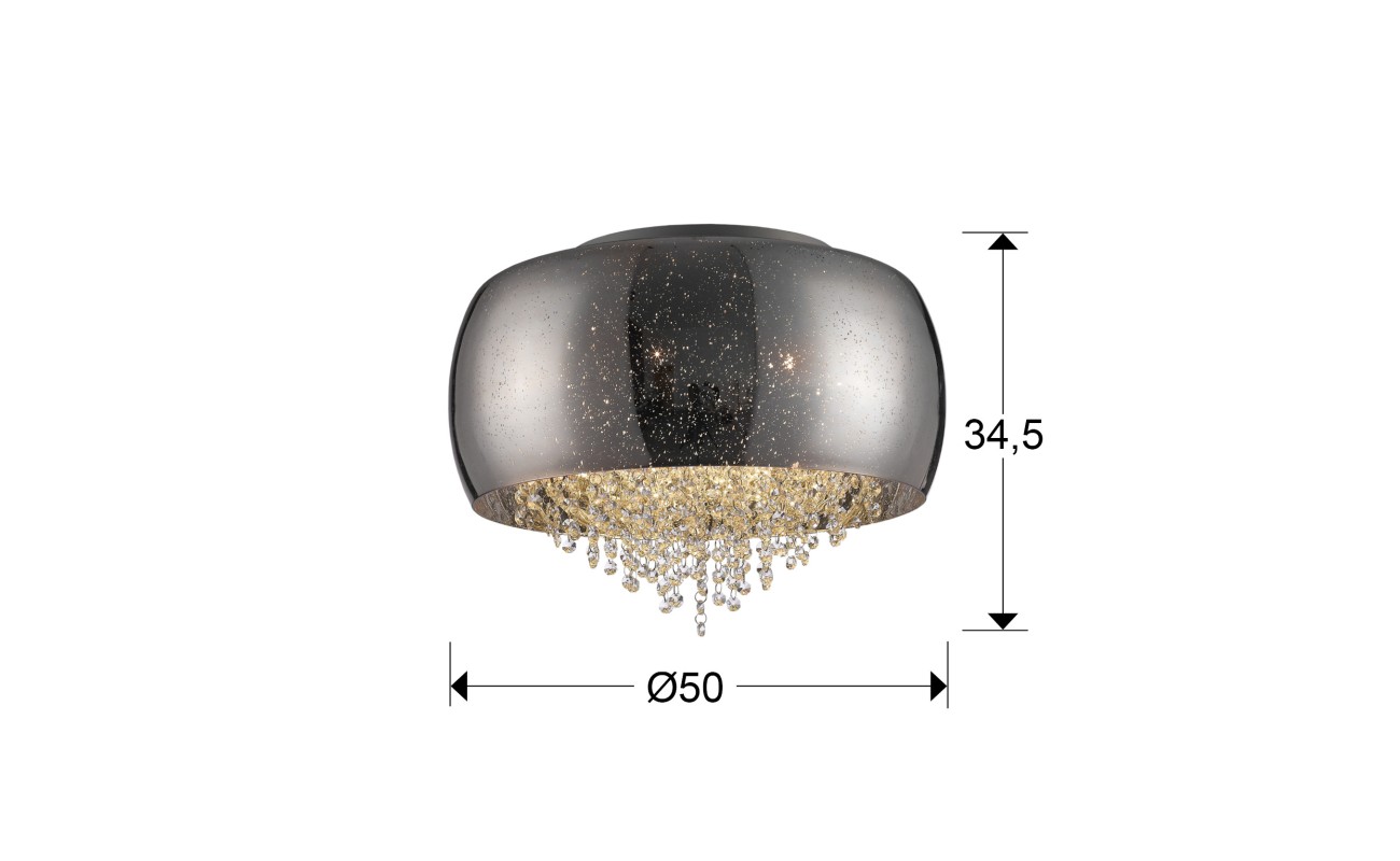 PLAFON ·CAELUM· CROMO 6G9 Ø50
