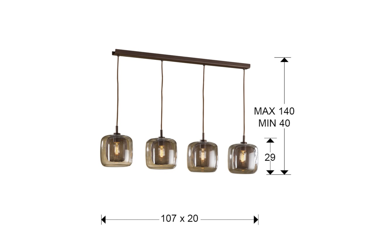 LAMPARA ·FOX· 4L CHOCOLATE DIMABLE
