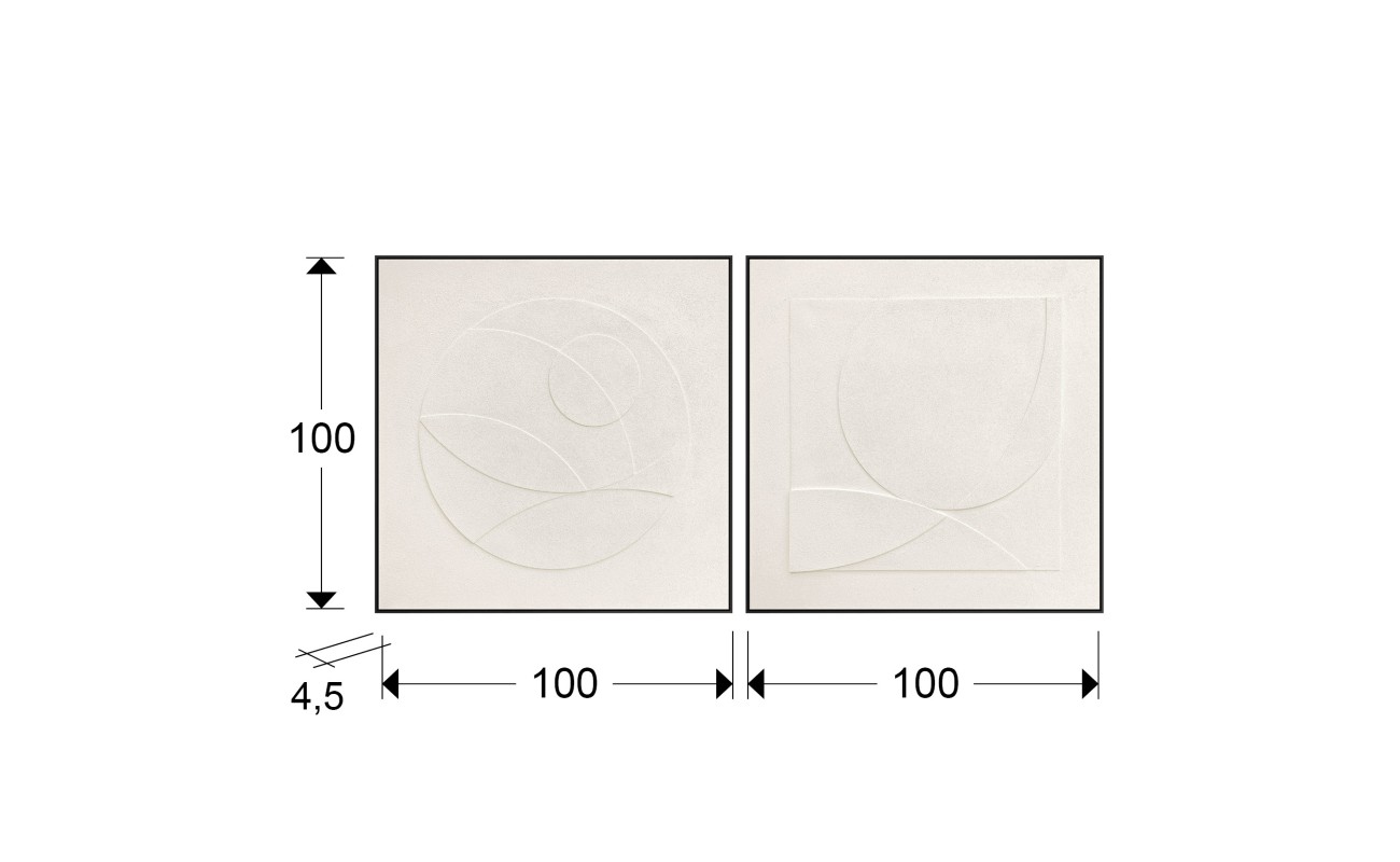 ALBOS- SET BAJORRELIEVES 100X100