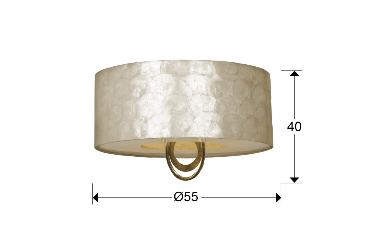 PLAFON ·EDEN· ORO Ø55 4L