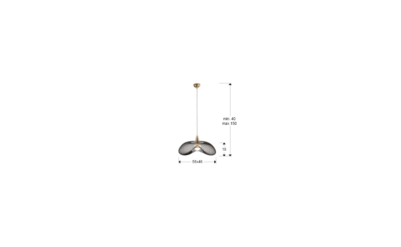LAMPARA 1L ·FORMA·ORO/NEGRO