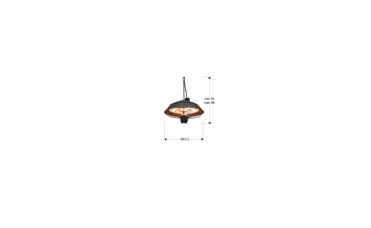 ESTUFA SUSPENSION·HEAT VINTAGE·1500W